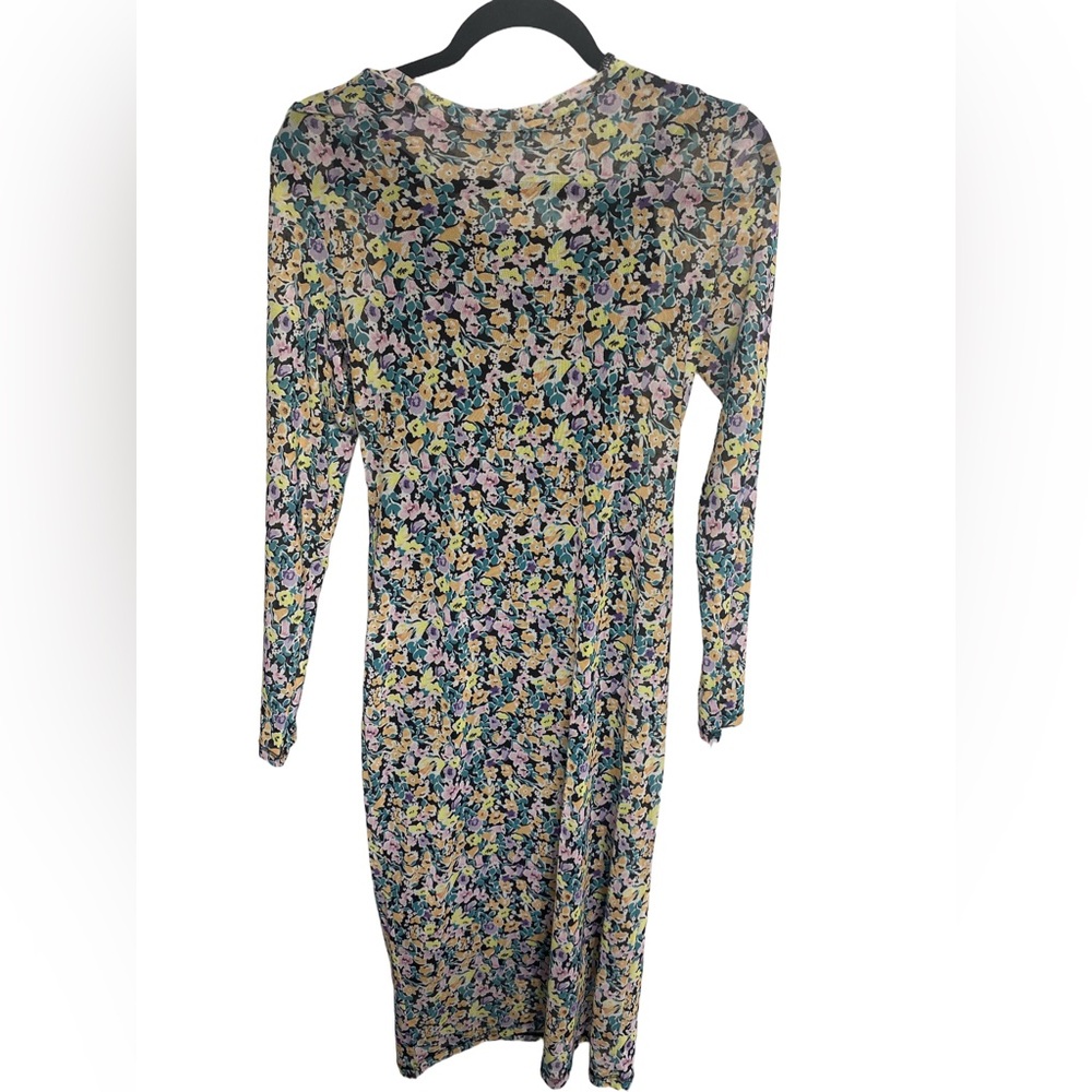 AFRM LOS ANGELES Loah Long Sleeve Mesh Midi Dress - Picture 2 of 2